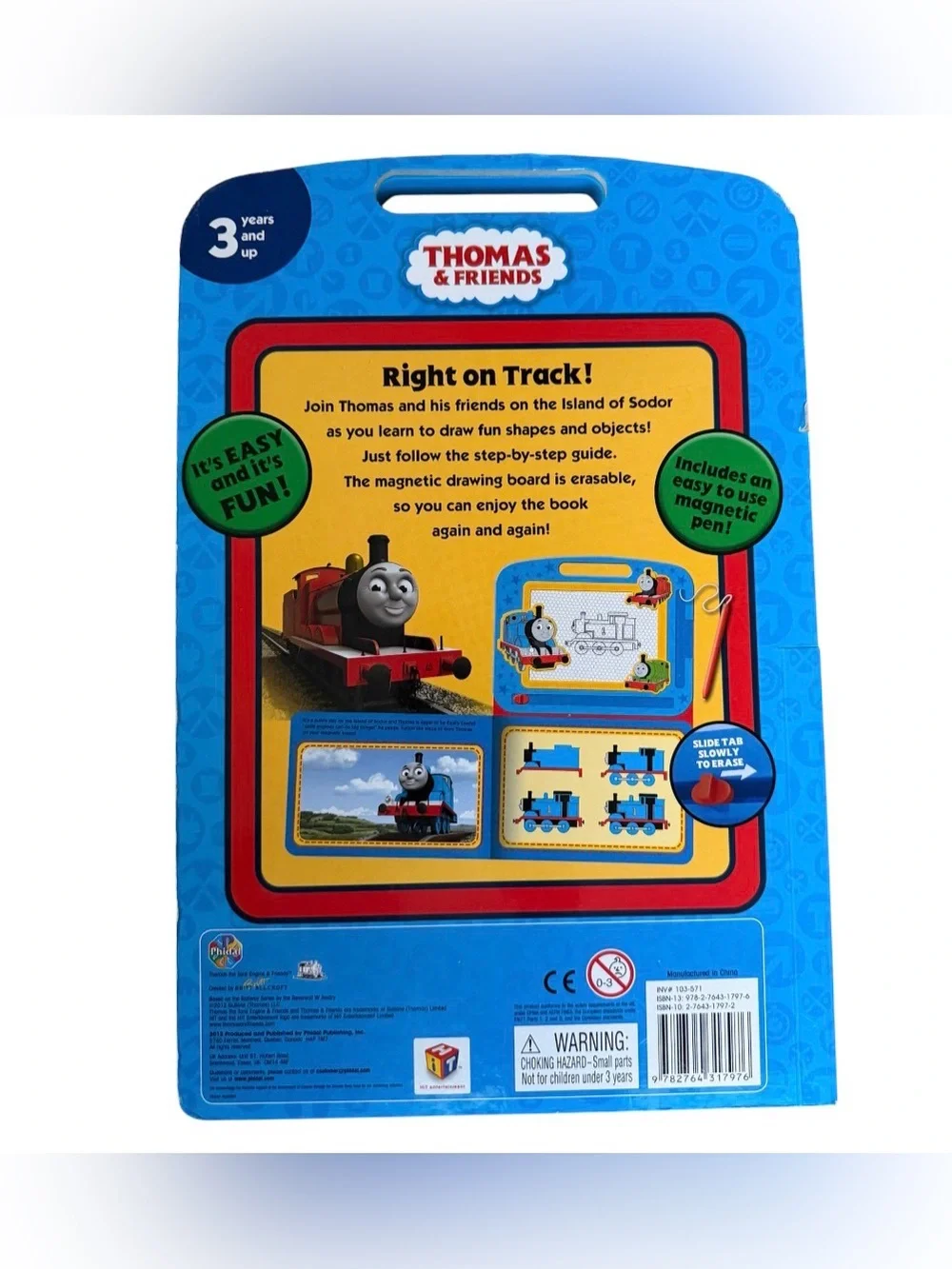 Thomas & Friends: Right on Track! Magnetic Drawing Board + Book - 2012 - Tested